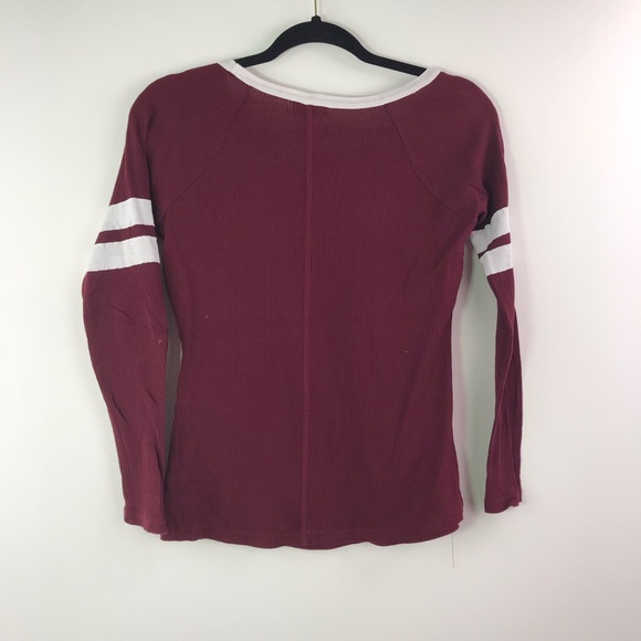 Ultra Flirt Dark Wine Ribbed Texture Long Sleeve - Picture 6 of 6